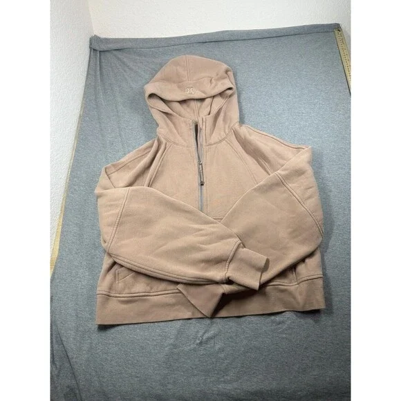 Lululemon SCUBA OVERSIZE 1/2 Zip HOODIE Pink Clay‎ WOMENS size M/L - Picture 2 of 9